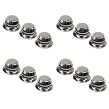 12Pcs Guitar Metal Top Hat Tone Tuning Knobs for Electric Guitar Jazz Bass Lp St Chrome