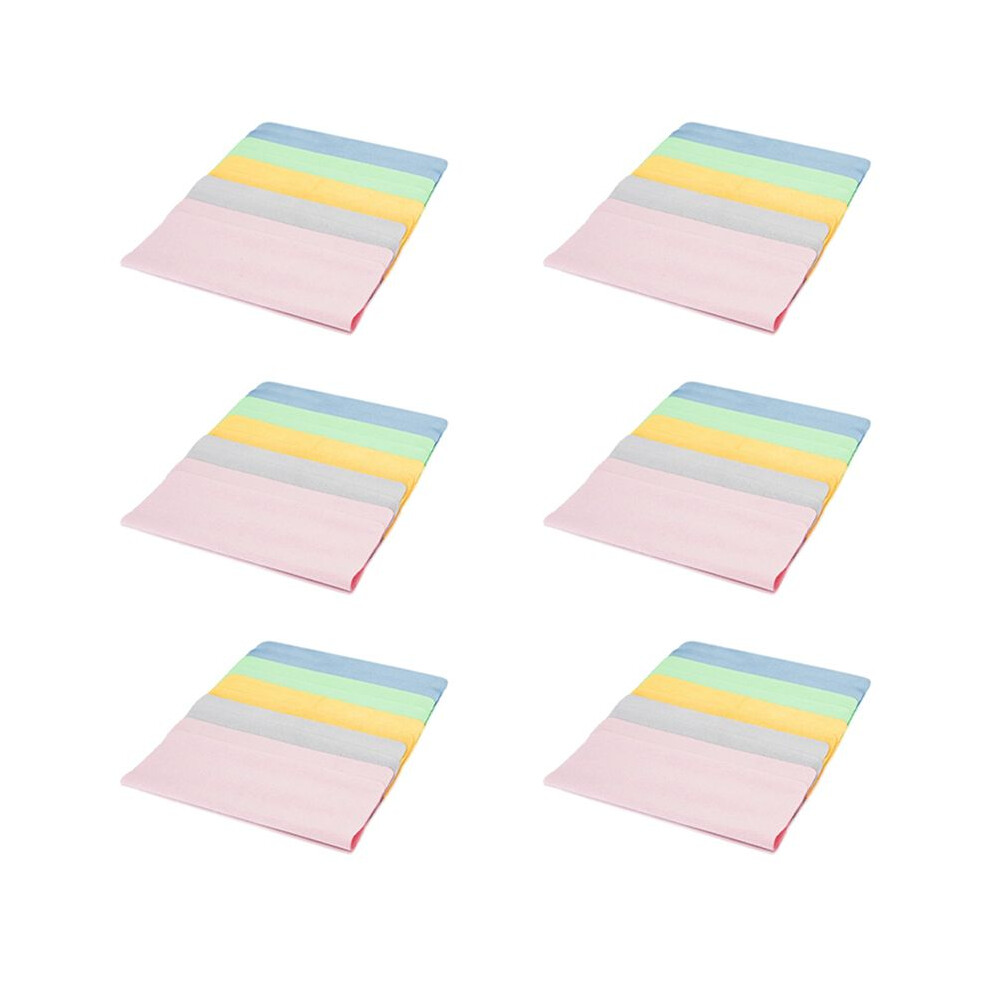 30Pcs Soft Chamois Glasses Cleaner Eyeglasses Fine Fiber Clean Cloth for Lens Camera Cleaning