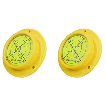 2X Nível de Bolha Redondo, Nível de Bolha Circular de Alta PrecisãO de 90X17mm com 3 Furos de Montagem, Ferramenta de Instrumento de MediçãO