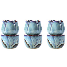 3X Aromatherapy Furnace Candle Lamp Decoration Bedroom Essential Oil Incense Burner Tulip Ceramic Candle