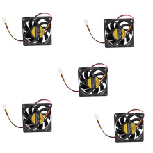 5pcs 70X70mm 12V 3-Pin PC Computer Case CPU  Brushless Cooler Cooling Fan Black