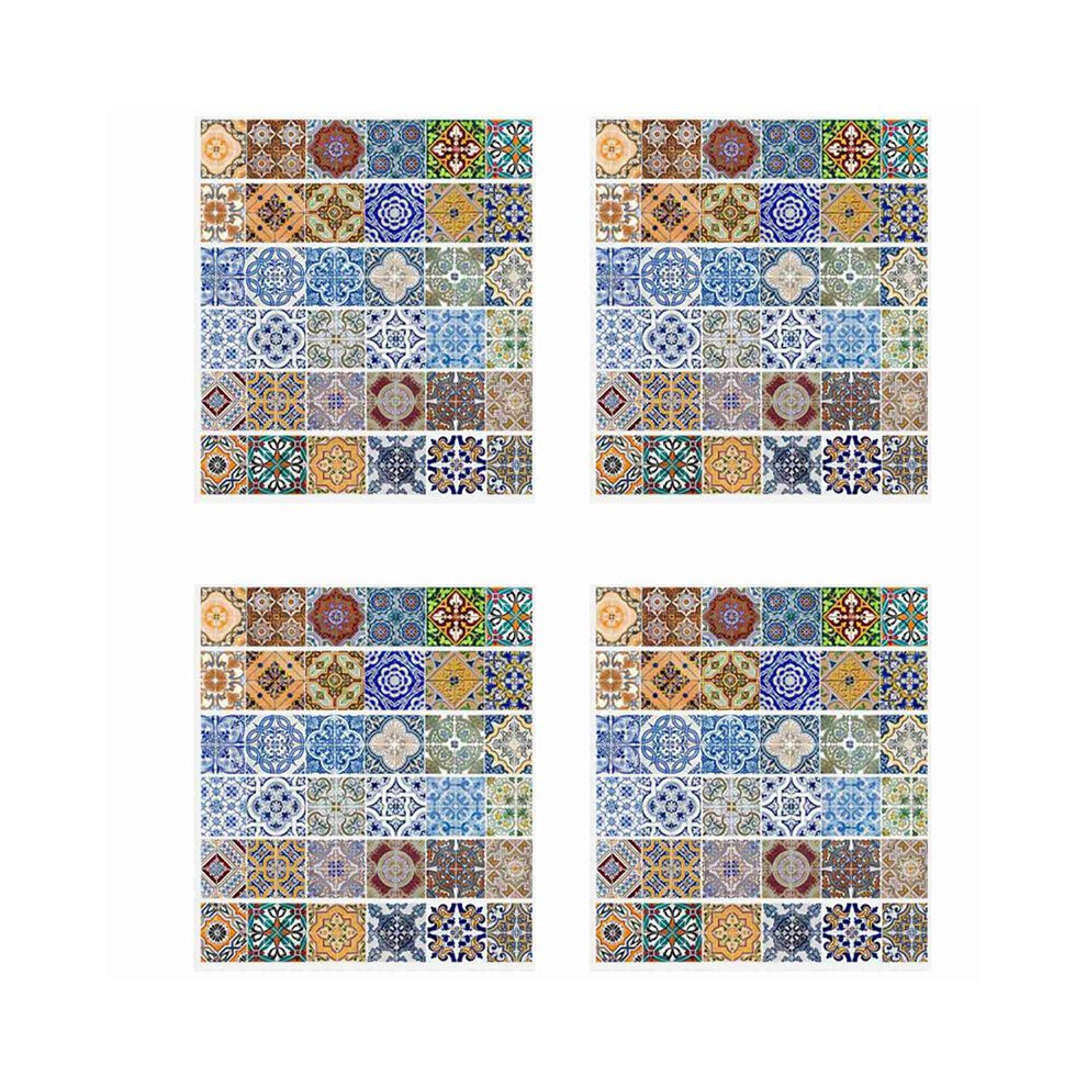 24X Peel And Stick Tile Backsplash Stair Riser Decals Diy Tile Decals Mexican Traditional Talavera Waterproof 6034255925539
