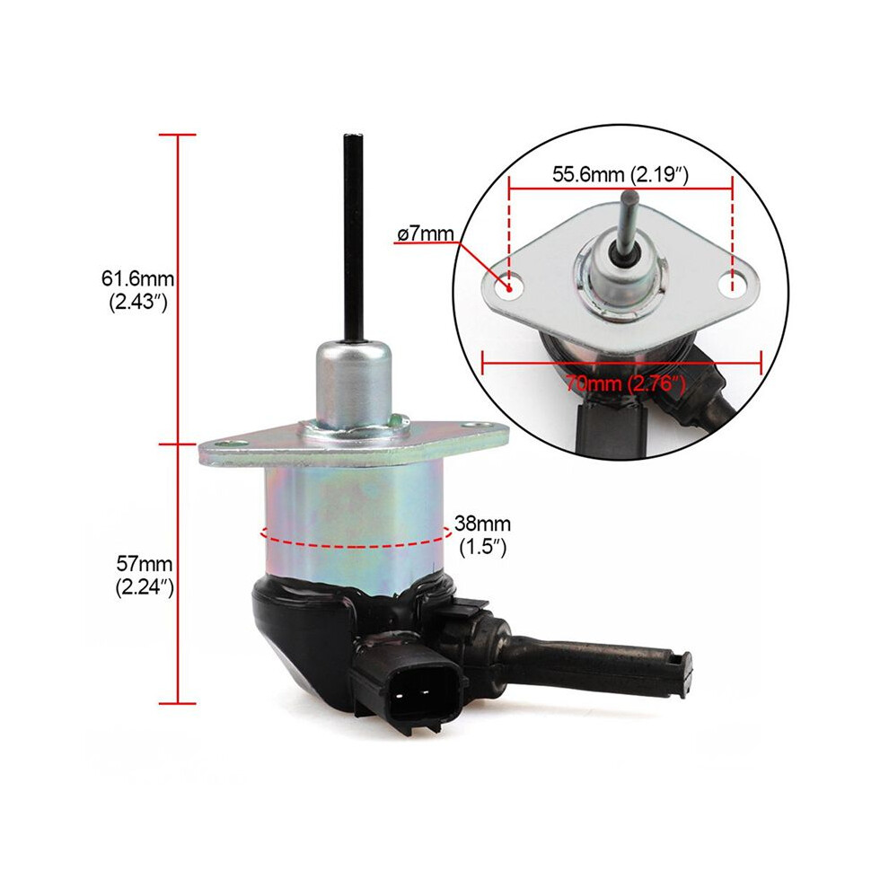 3X 1A021-60015 12V Fuel Stop Solenoid Valve For L3830 L39 L3940 L45 L4600 L4630 L4740 L48 L5030 L5040 4711235174171