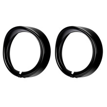 2X Anneau de Garniture de Phare 7 Pouces Noir Visière Type Anneau de Garniture de Moto pour Softail Street Glide Road King Electra Glide