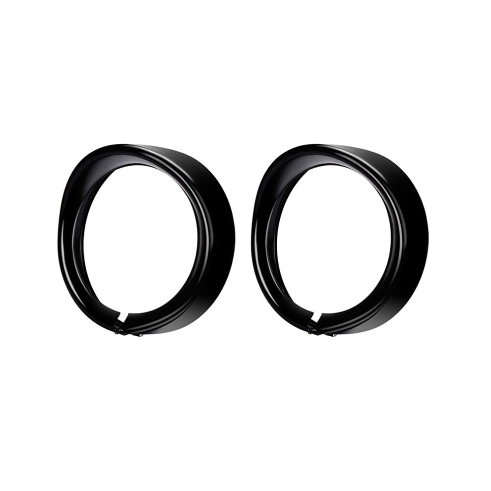 2X Headlight Trim Ring 7Inch Visor Type Motorcycle Trim Ring For Softail Street Glide Road King Electra Glide Black 6131925287505