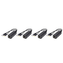 4X 100M PoE Splitter 12V 1A IEEE 802.3Af 1.5KV Isolation Protection for Home Network Office Network