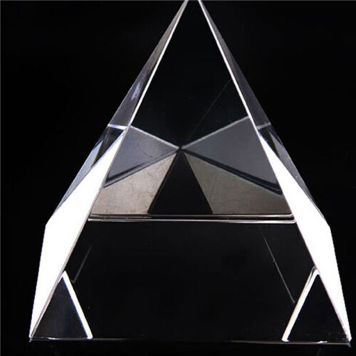 6X Prism Optical Glass Pyramid 40mm High Rectangular Polyhedron Suitable for Teaching Experiments