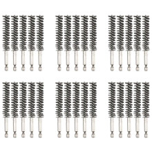 6X Escova de Aço Inoxidável para Furos de Aço Escova de Aço para Limpeza de Furadeira Escova de Aço Inoxidável com Cabo Hexagonal