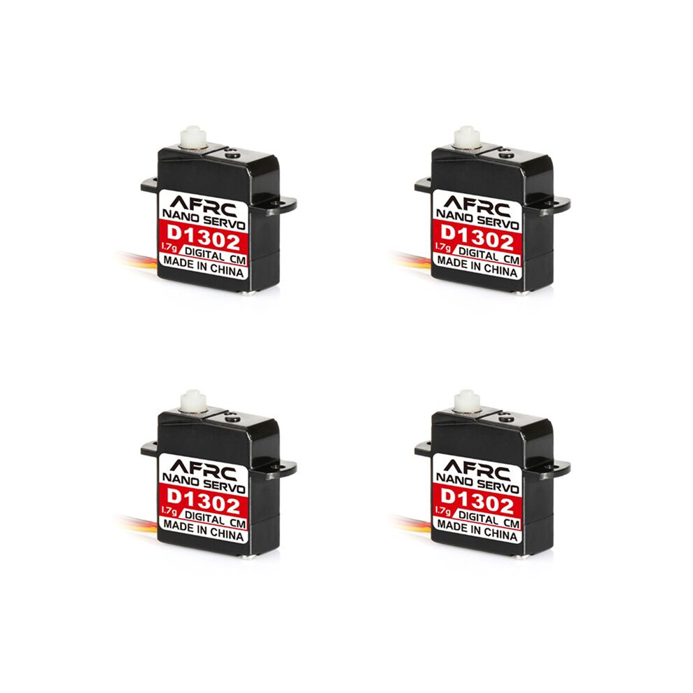4X Afrc D1302 1.7G Large Torque Digital Servo Jst1.0 Connector For Rc Model Drone Airplane Helicopter Light 4711296607304