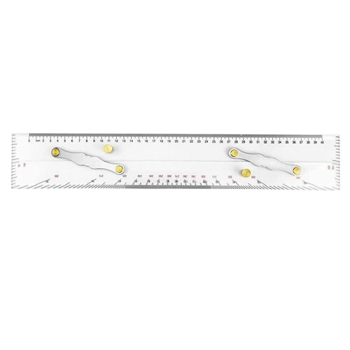 5X Marine Parallel Ruler Clear Scales,Mapping Points to Pull Parallel Ruler 450MM,Nautical Charts Parallel Ruler 2