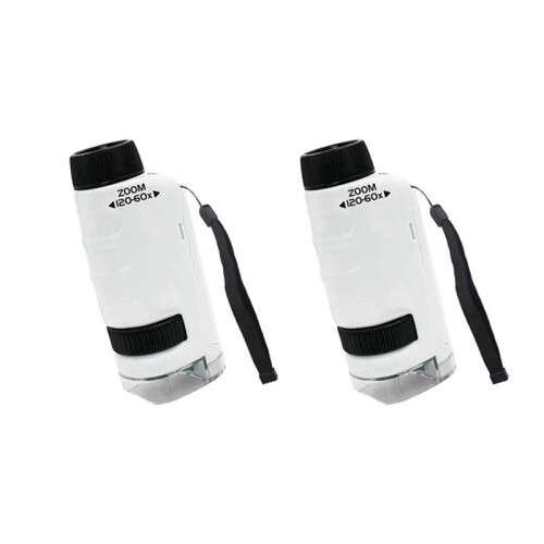 2X Minilabsters Miniscope Kids,  Labsters Portable Microscope,  Labsters Portable Microscope (White)