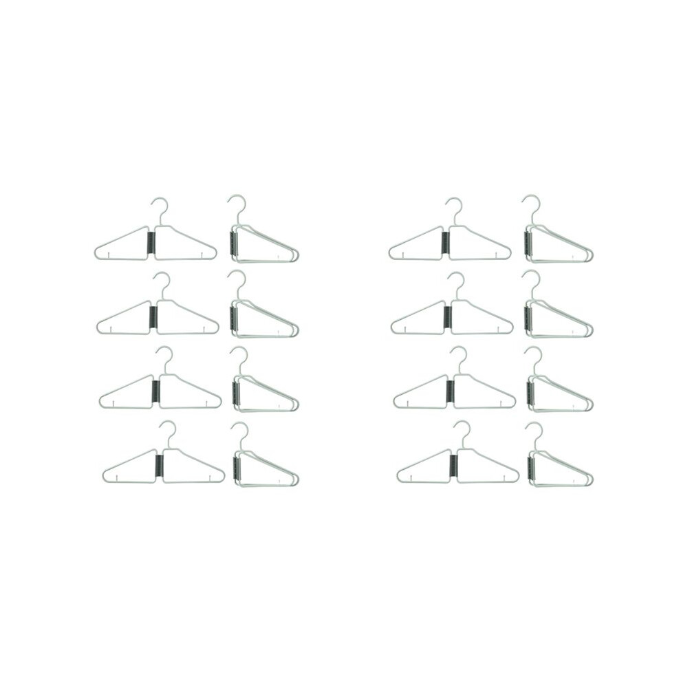 16Pcs Foldable Hangers, Plastic Foldable Hangers, Portable Folding Clothes Hanger, Foldable Travel Hangers (Green) Green 6031203076992