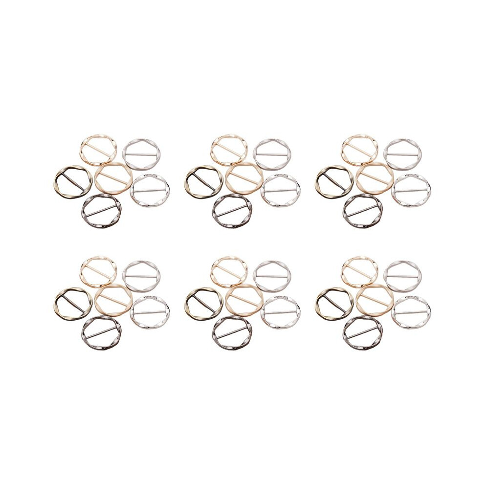 36Pcs Scarf Ring Clip T Shirt Tie Clips for Women Metal Tshirt Waist Tightener Clip Buckle Clothing Ring Clip