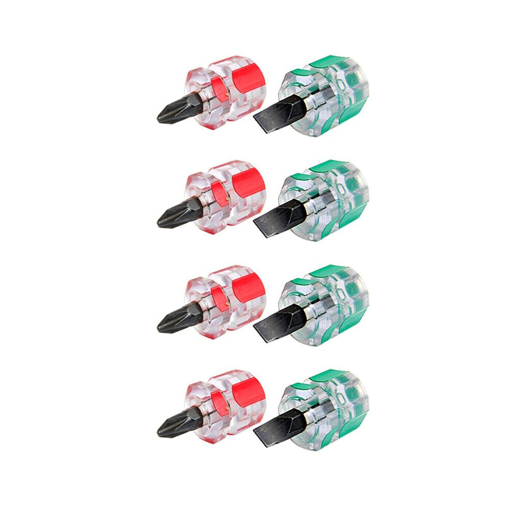 4X Short Stubby Phillips Slotted Screwdriver Set 6031562225802