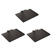 3X Microphone Stand Tray Mount Clamp Rod Holders, Microphone Stand Desk with 24X17.5cm (Stand NOT Included)