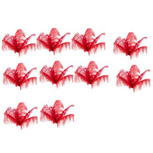 100 Pcs Natural Ostrich Feathers Wedding Party Decoration Red 20-25cm