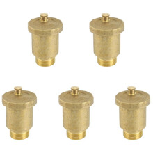 5X Brass Automatic Air Vent Valve 3/4 Inch Male Thread for Solar Water Heater Pressure Relief Valve Tools Air Vent Valve