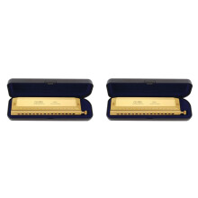 2X MEI Chromatic Harmonica 16 Hole 64 Tone Mouth Organ Instrumentos Key of C Professional Musical Instruments
