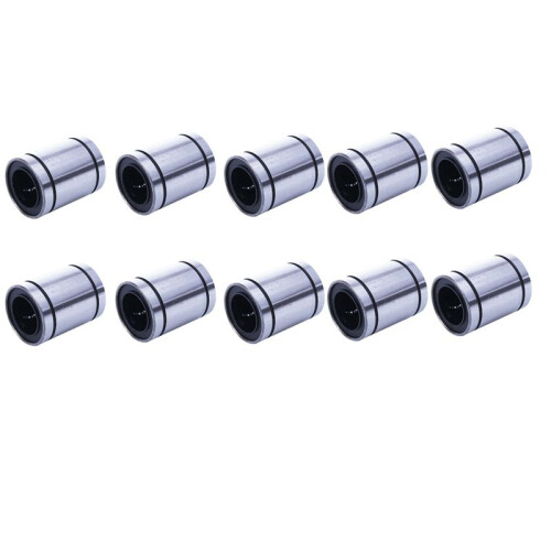 10X LM20UU 20mm Inside Dia Linear Motion  Bush Bearing Bushing Silver