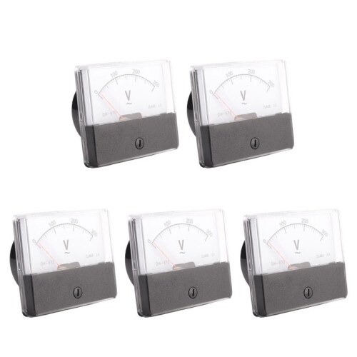 5X Rectangle Ac 0-300V Anzeige Analog Voltage Panel Meter Voltmeter Dh670