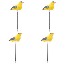 4X Soil Moisture Meter Watering Alarm Bird Plant Water Tester Hygrometer Sensor Gardening Tool Kit(Yellow)