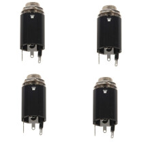 4Pc Black Guitar Endpin Jack 6.35 de Entrada para Cualquier Guitar Eq Pickup Output Piezas Y Accesorios de Guitarra