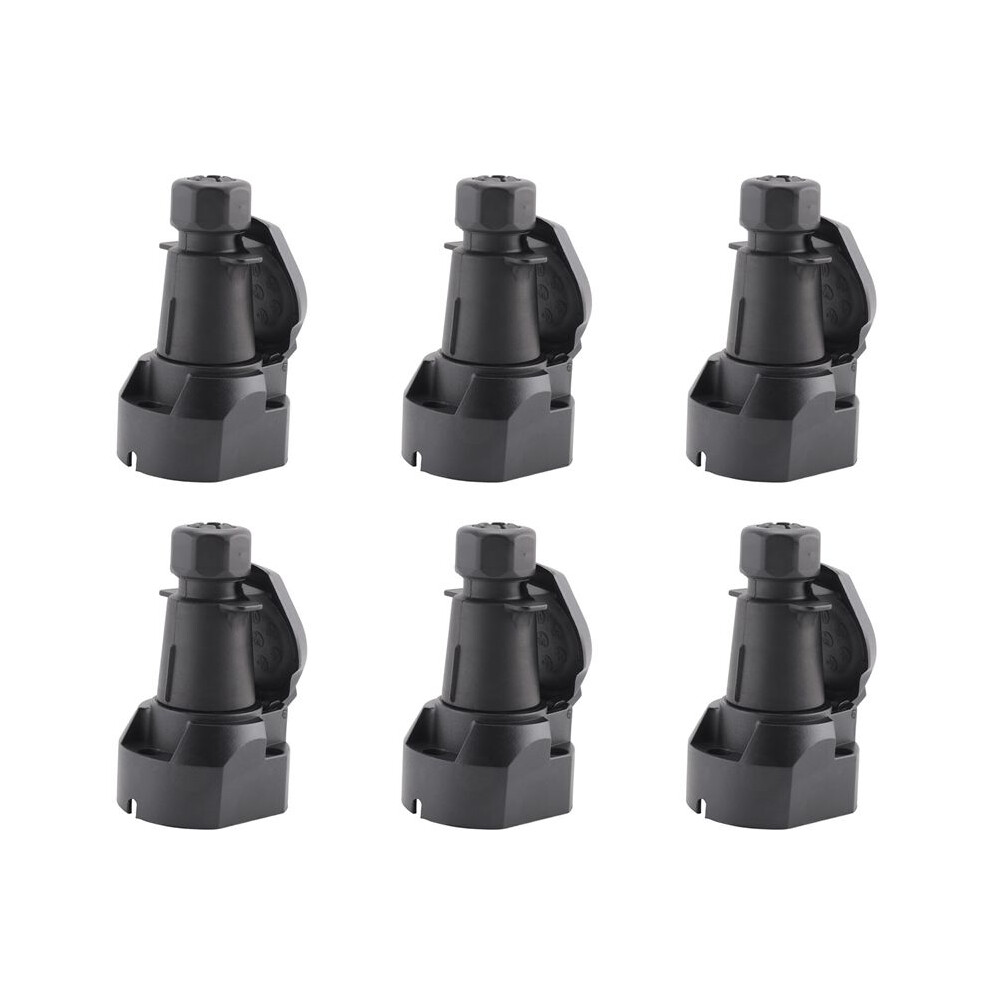 6X 7 Pin European Trailer Socket+Plug Tow Bar Connector Adapter For Rv Truck Boat Caravans Transfer Signal Adapter 12V 6031092505054