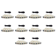 60X Perni un Ponte per Chitarra Acustica nel Materiale Osseo di Bovino per Chitarra con Punto di Conchiglia Perla per Accessori per Chitarra Folk