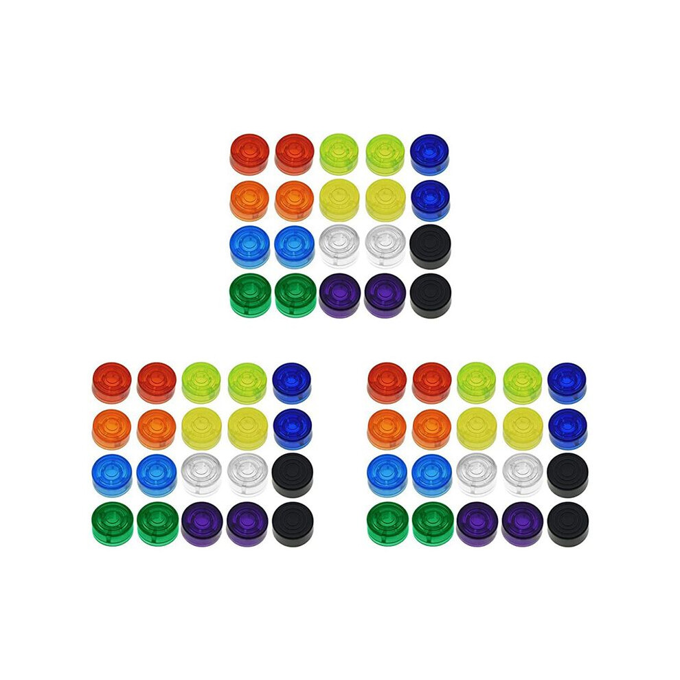 60Pcs Colorful Guitar Effect Pedal Footswitch Topper Foot Nail Cap Protection Cap For Guitar Effect Pedal Protection Cap 4712795326628