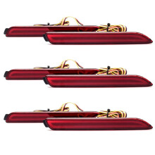 3X for Camry Sienna Avalon RAV4 Wish Fortuner LED Rear Bumper Fog Light Tail Brake Light Reflector Driving Lamp