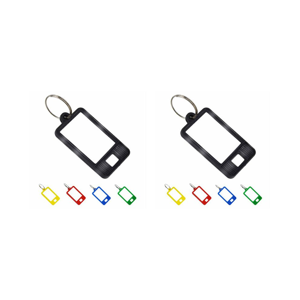 200 Pieces Plastic Key Tags Oval Shaped Label Tag With Window And Split Ring,Blank Labeling Tags 5 Colors 6031339160725