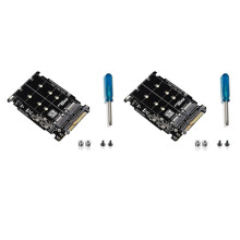 2X Adaptateur M.2 SSD Vers U.2 2In1 M.2 NVMe et -Bus NGFF SSD Vers Adaptateur PCI-E U.2 SFF-8639 Convertisseur PCIe M2, Sans Coque