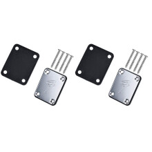 2X Placa de MáStil de Guitarra de 4 Pernos de los AñOs 70 Placa de MáStil con Tornillos (Plata)