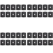 40 X Centre Clamp PV Solar Panels, Black, Module Clamp for All Frame Heights, Solar Panels Bracket for Solar Panels Roof