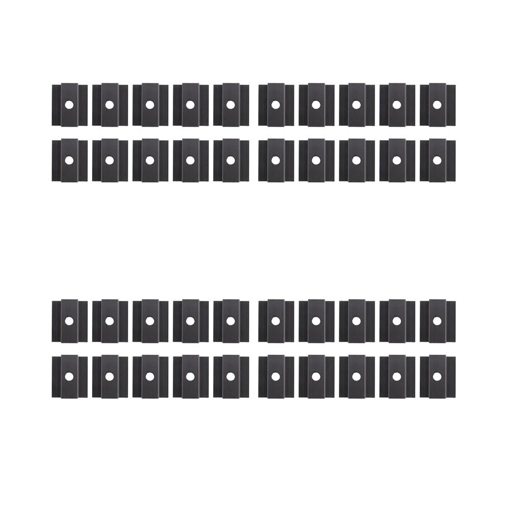 40 X Centre Clamp Pv Solar Panels, Black, Module Clamp For All Frame Heights, Solar Panels Bracket For Solar Panels Roof 6032510531075