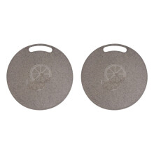 2X Cutting Board Plastic Kitchen Cutting Board Round Baking Board Fruit Vegetable Cutting Board with Handles 31cm