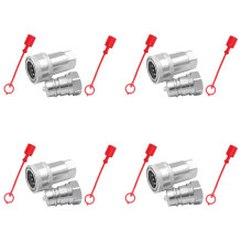 4X Quick Release Fitting ISO7241-A NPT Hydraulic Coupling Connector 1/2Inch Quick Change Interface