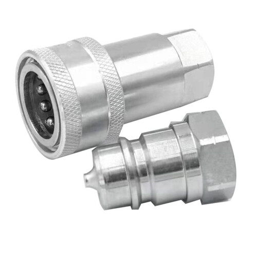 4X Quick Release Fitting ISO7241-A NPT Hydraulic Coupling Connector 1/2Inch Quick Change Interface 1