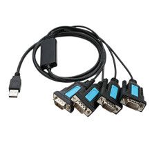 USB To Rs232 Adapter 1 To 4 Antishield Nickelplated Tinplated Plug and  for Windows  Linux