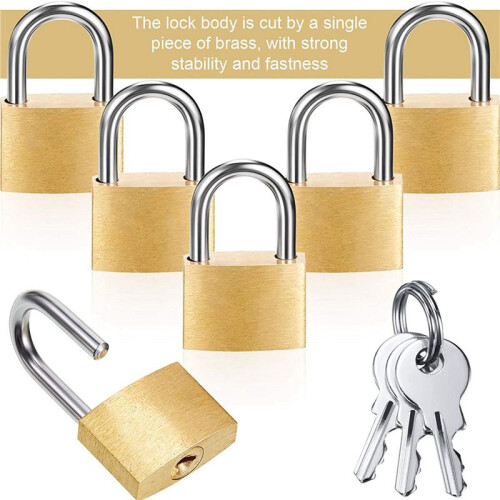 24 Pack  Padlock Small Padlock Solid Brass Locks with 3 Key for Luggage Lock,Backpack,Gym Locker Lock,Suitcase Lock 1