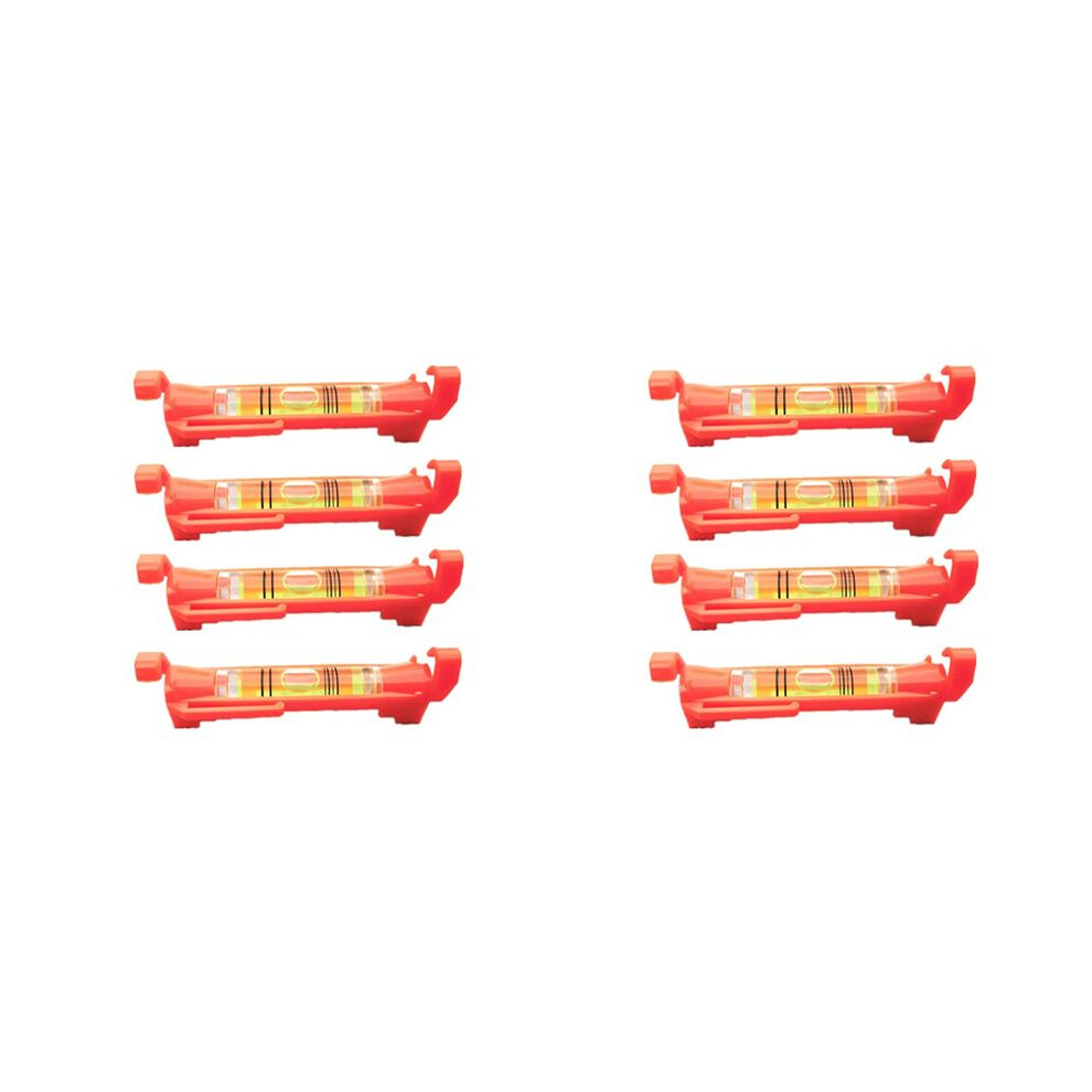 8Pcs String Level Hanging Bubble Levels For Leveling Surveying, Building Trades, Bricklaying, Etc. (Red) 4713324189868