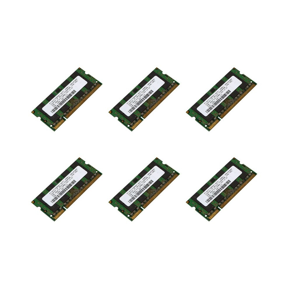 6X 2Gb Ddr2 Ram Memory 667Mhz Pc2 5300 Laptop Ram Memoria 1.8V 200Pin Sodimm For 4711716168132
