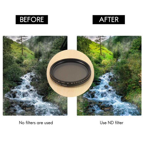 ND2-400 Neutral Density Fader Variable ND Filter Adjustable 49mm Filter for  for  for  Camera Lens 2