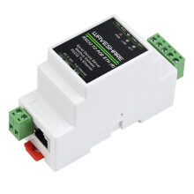 Waveshare RS232 zu POE ETH Industry Rail Typ Serieller Server RS232 zu RJ45 Ethernet-Modul 300-115200Bps TCP/IP zu Seriellem Modul