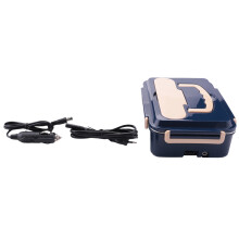 BoîTe à Lunch éLectrique avec CuillèRe et Baguettes Chauffe-Aliments Portables pour MéNage 220 V et Voiture/Camion 12 V/24 V, Prise EuropéEnne