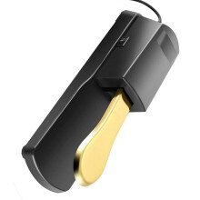 Gold Piano Pedal with Cable, Non-Slip Pad, 230x70x62mm