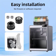 2 Sets für    EXtruder-Getriebe, Vollmetall-Filament-Antriebsgetriebe, Hohe Härte, Verschleißfeste DLC-Beschichtung für  -Getriebe
