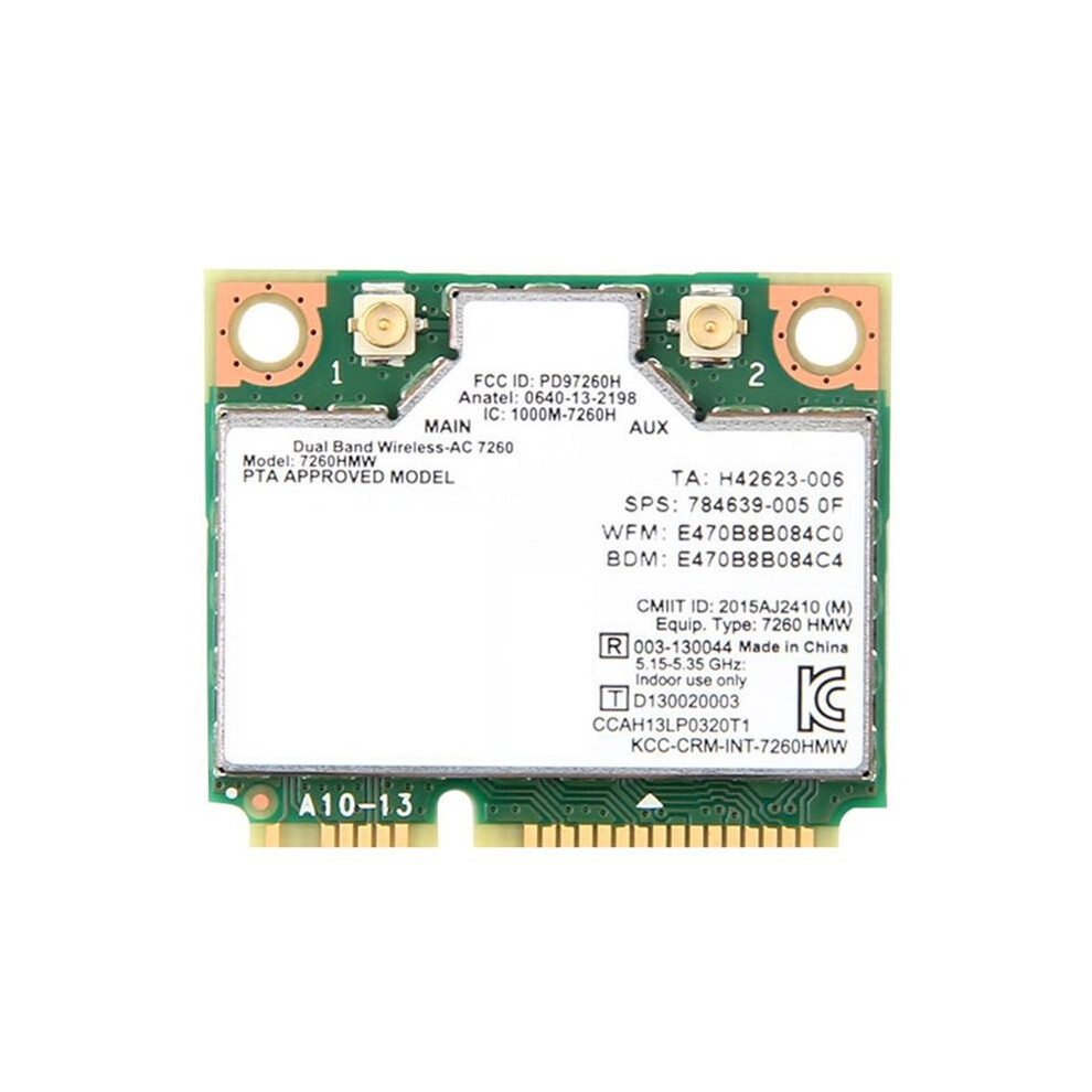 Ac7260 Wifi5 Card 2.4G/5G Dual-Band 1200M Ac7260 Wireless Wifi Card 4.0 Gigabit Wireless Network Card 6032338623716