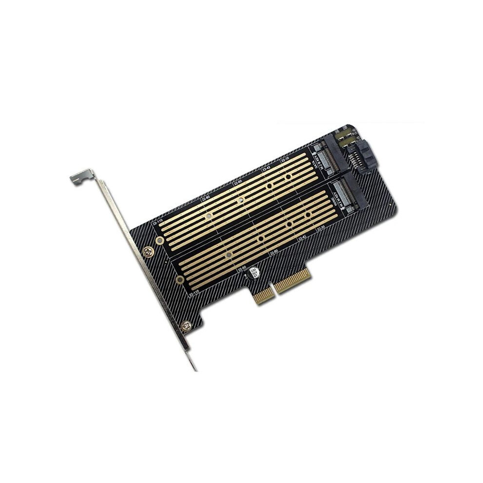 Dual Protocol M.2 Nvme And Ngff Ssd To Pci Express M.2 Adapter Card With Mkey Bkey 4711852880387