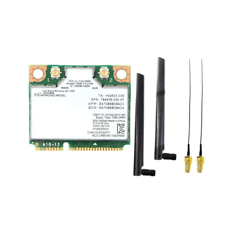 Ac7260 Wireless Wifi Card 2.4G/5G Dual-Band 1200M Ac7260 Wifi5 Card 4.0 Gigabit Wireless Network Card 4713594923995